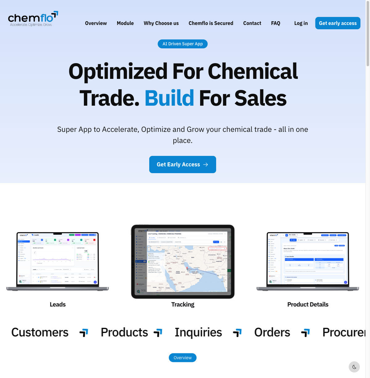 Chemflo CRM Dashboard